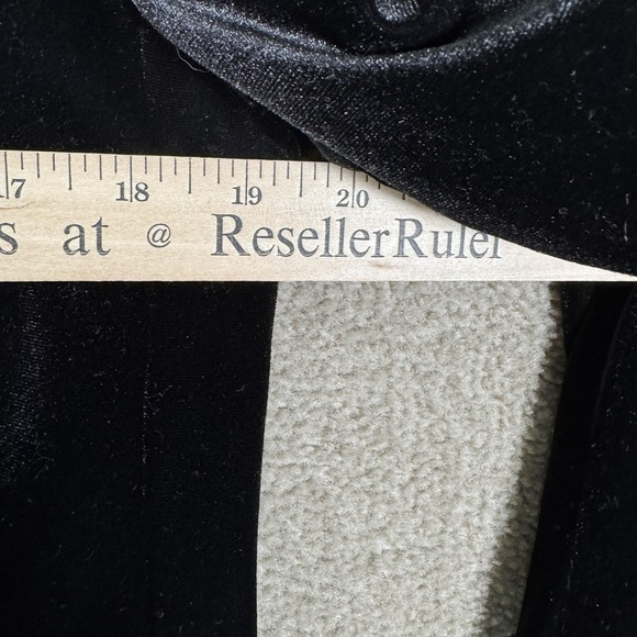 Express Blazer Jacket Womens Small Black Velvet Longline Open Front Party Formal - Picture 7 of 10